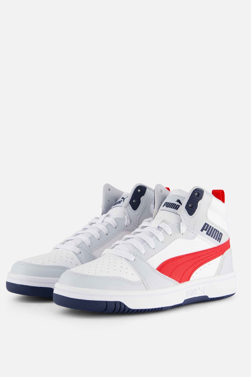 Puma Rebound v6 Mid Sneakers Imitatieleer Wit