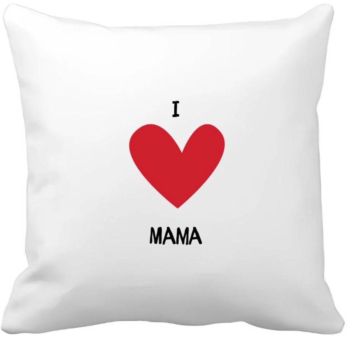 Akyol i love mama Kussen hoes - Moeder - mama's - moederdag - cadeau voor mama - hartje - familie - 40 bij 40 cm Multicolor