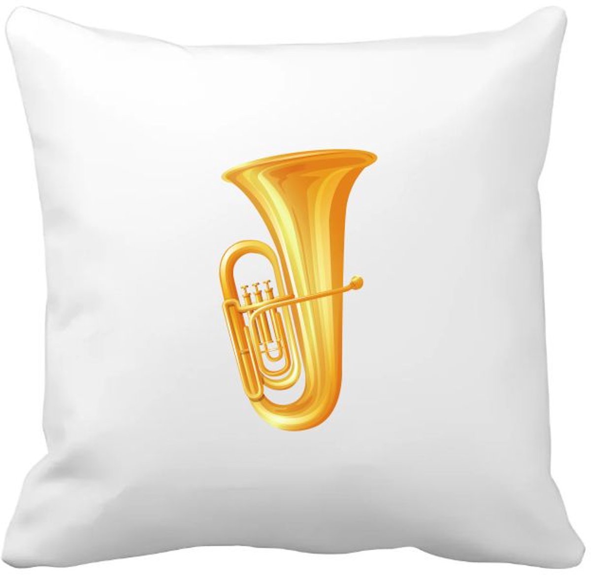 Akyol hoorn Kussen hoes - Muziek - muzikanten - instrument - blaasinstrument - muzikanten - 40 bij 40 cm Multicolor