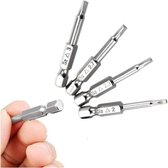 Magnetische driehoekkop schroevendraaierbitset - 5 stuks - S2 staal - 1,8 mm, 2 mm, 2,3 mm, 2,7 mm, 3 mm - 6,3 mm zeskantige handgreep - 50 mm lengte - driehoekbit - elektrische schroevendraaierbit