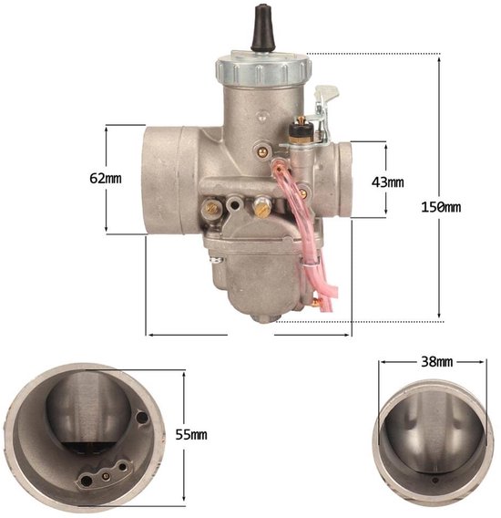 Geschikt voor Motorfietscarburateur voor Mikuni voor VM38 38 mm voor VM38-9 voor VM-serie ronde schuifcarburateur 2-takt carburateur 42-6025 13-5006 van Merkloos	 — afbeelding 4