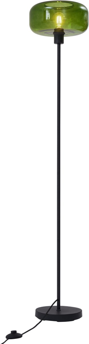 QAZQA bizle - Retro Vloerlamp | Staande Lamp - 1 lichts - H 146 cm - Zwart - Woonkamer | Slaapkamer | Keuken