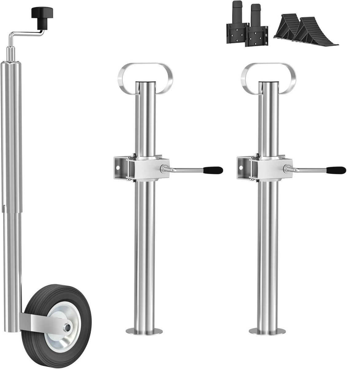 Aufun Aanhangwagenset Neuswiel Automatische Neuswielklem Draagvermogen Met Klemhouders Steunen Voor Dissels Tot 150 Kg 48Mm Aanhangwagen Accessoireset