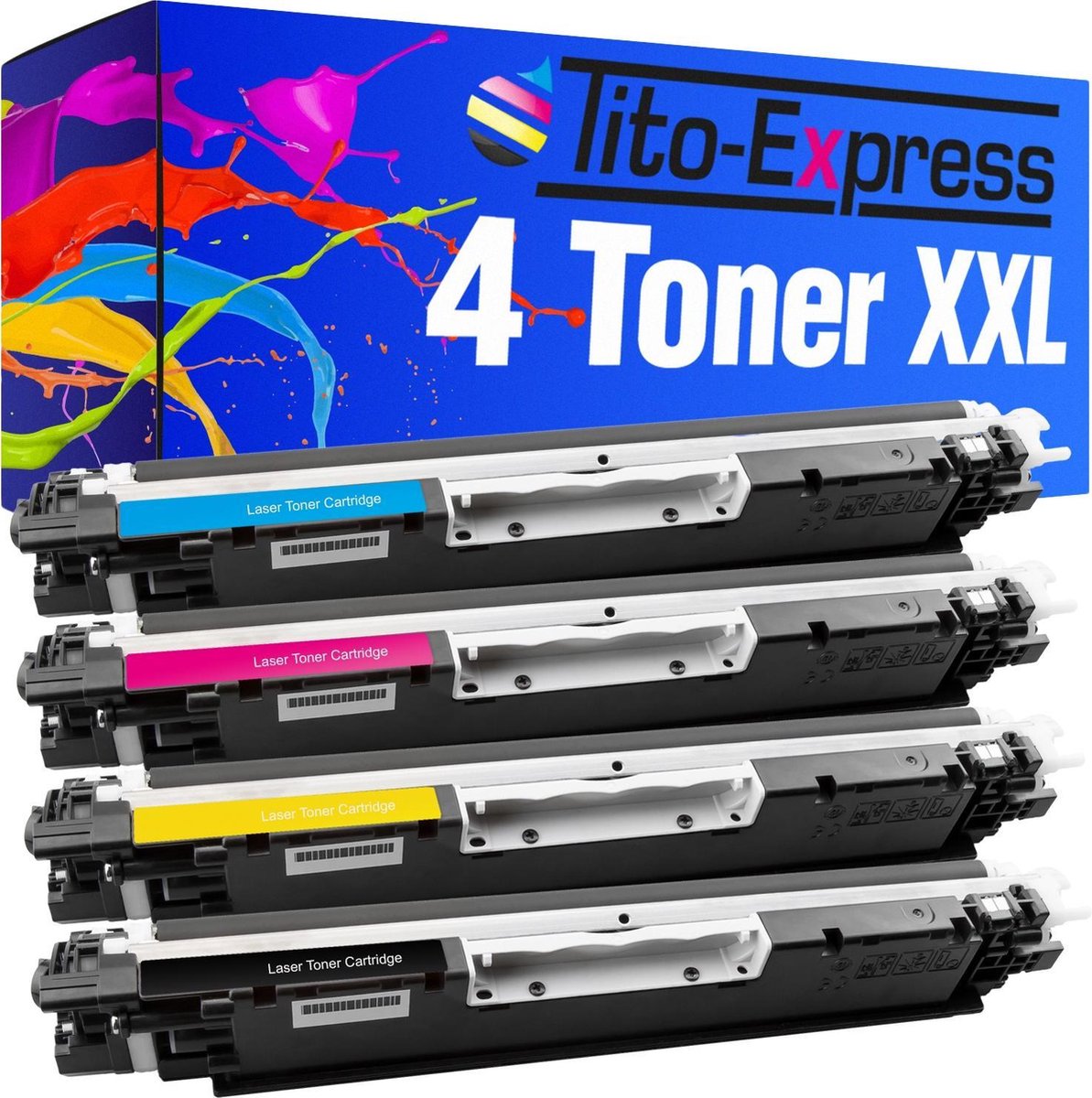 PlatinumSerie 4x toner cartridge alternatief voor HP CE310A-CE313A