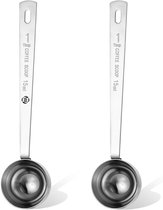 1/2 Stuks 2 In 1 Koffie Maatlepel - 7G Standaard Tweeërlei 1/2 Stuks 2 In 1 Koffie Maatlepel - 7G Standaard Tweeërlei