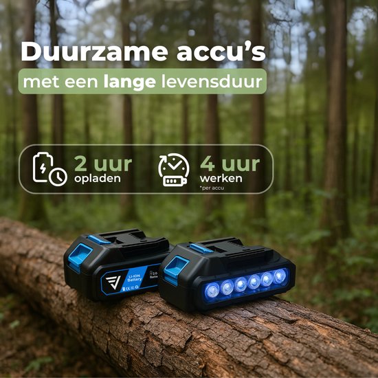 Visaly Elektrische Snoeischaar - 40mm Snijdiameter - Accu Snoeischaar - Takkenschaar - Heggenschaar - Incl. Opbergkoffer, Reserve messen en 2 Accu's van Merkloos	 — afbeelding 5