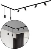 BRILONER Rail D'Alimentation 0,75m Noir - Extension Système Rail 230V Pour Éclairage Intérieur