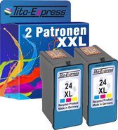 PlatinumSerie® 2 x cartridge alternatief voor Lexmark 24 XL color