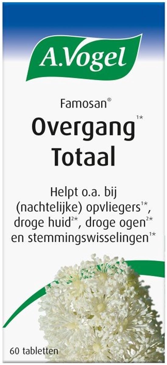 Goedkoopste A.Vogel Famosan Overgang Totaal tabletten - Helpt bij veelvoorkomende overgangsverschijnselen - 60 st