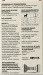Achterkant van de verpakking No Worm Pro tabletten voor kleine honden en puppy's (0,5-10 kg).