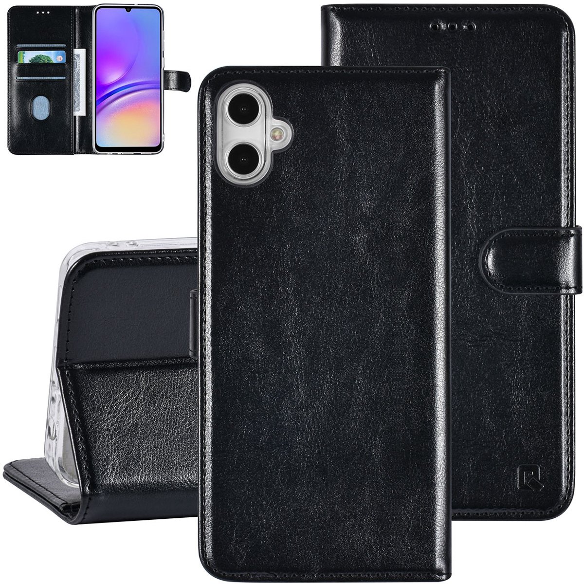 UNIQ Accessory Galaxy A05 Book Case hoesje Pasjeshouder - Zwart