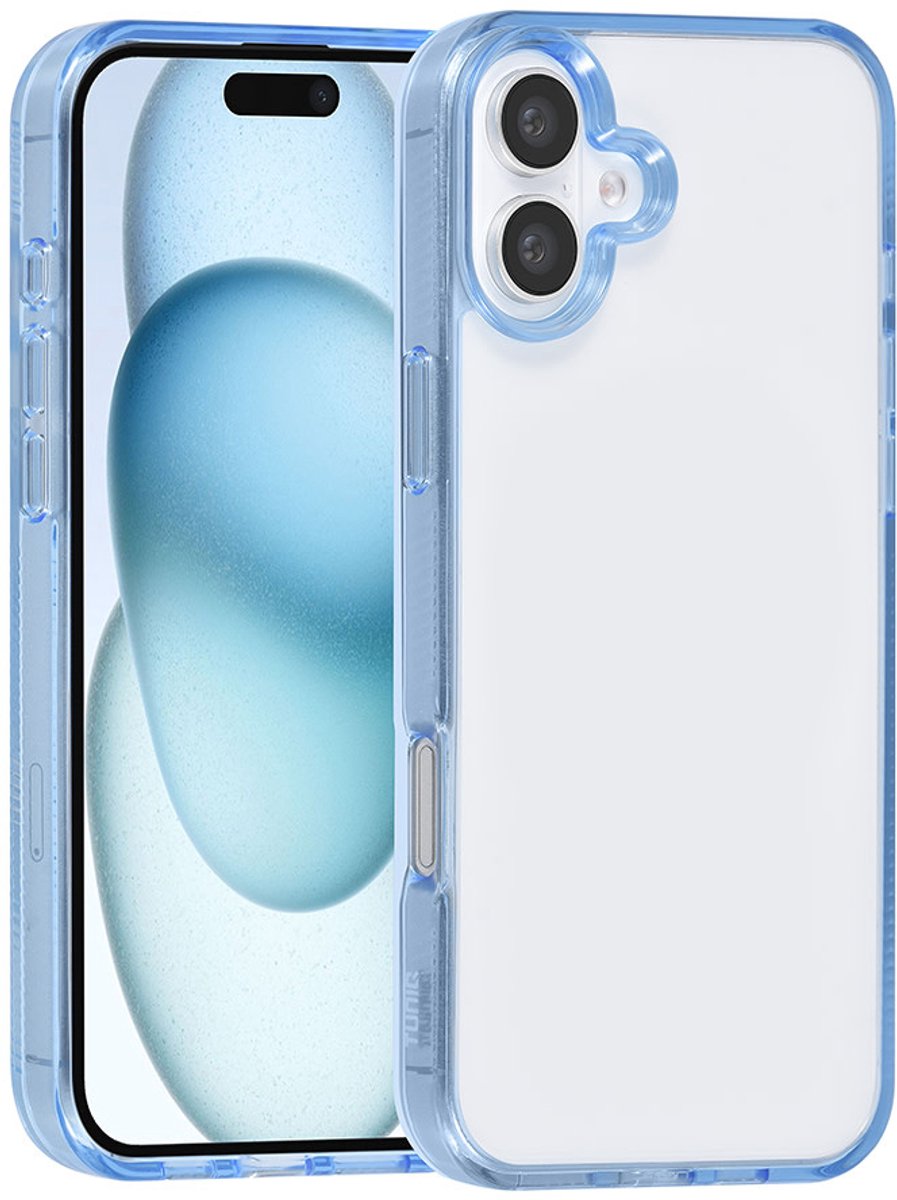 TUNIQ telefoonhoesje voor Apple iPhone 16 Plus - Siliconen backcover - Blauw