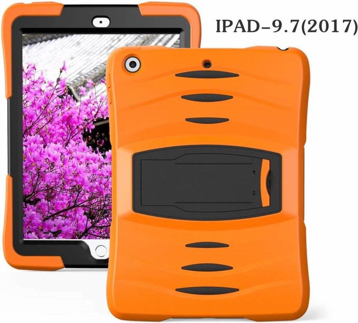 iPadspullekes Apple iPad (2017); Apple iPad (2018) hoes Protector oranje