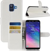 Hoesje voor Samsung Galaxy A6 (2018), 3-in-1 bookcase - wit