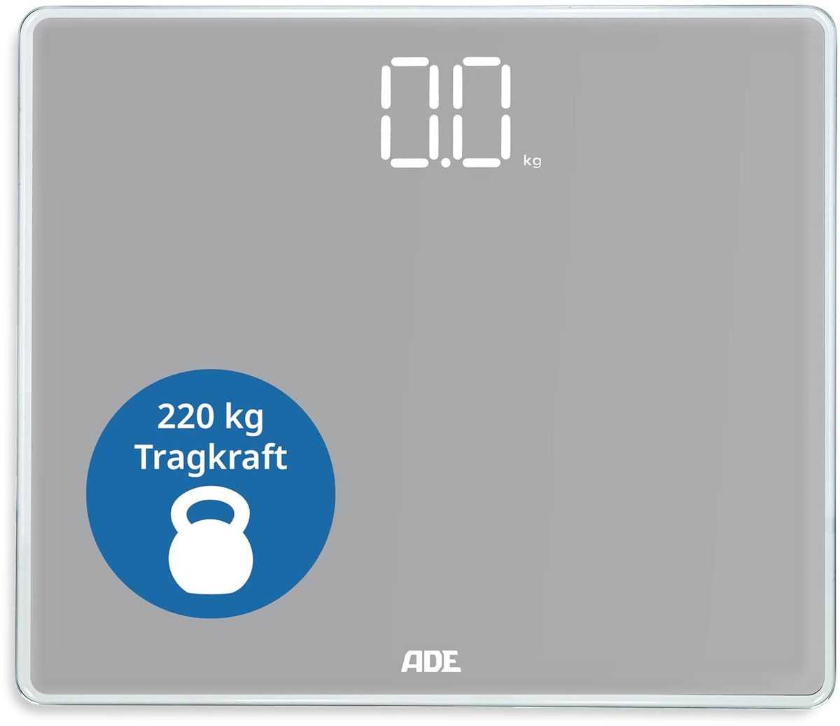 Digitale Personenweegschaal XXL met Groot Display tot 220 kg | Nauwkeurige Lichaamsweegschaal met Verlichte Cijfers | Ideaal voor Ouderen en Duidelijke Aflezing