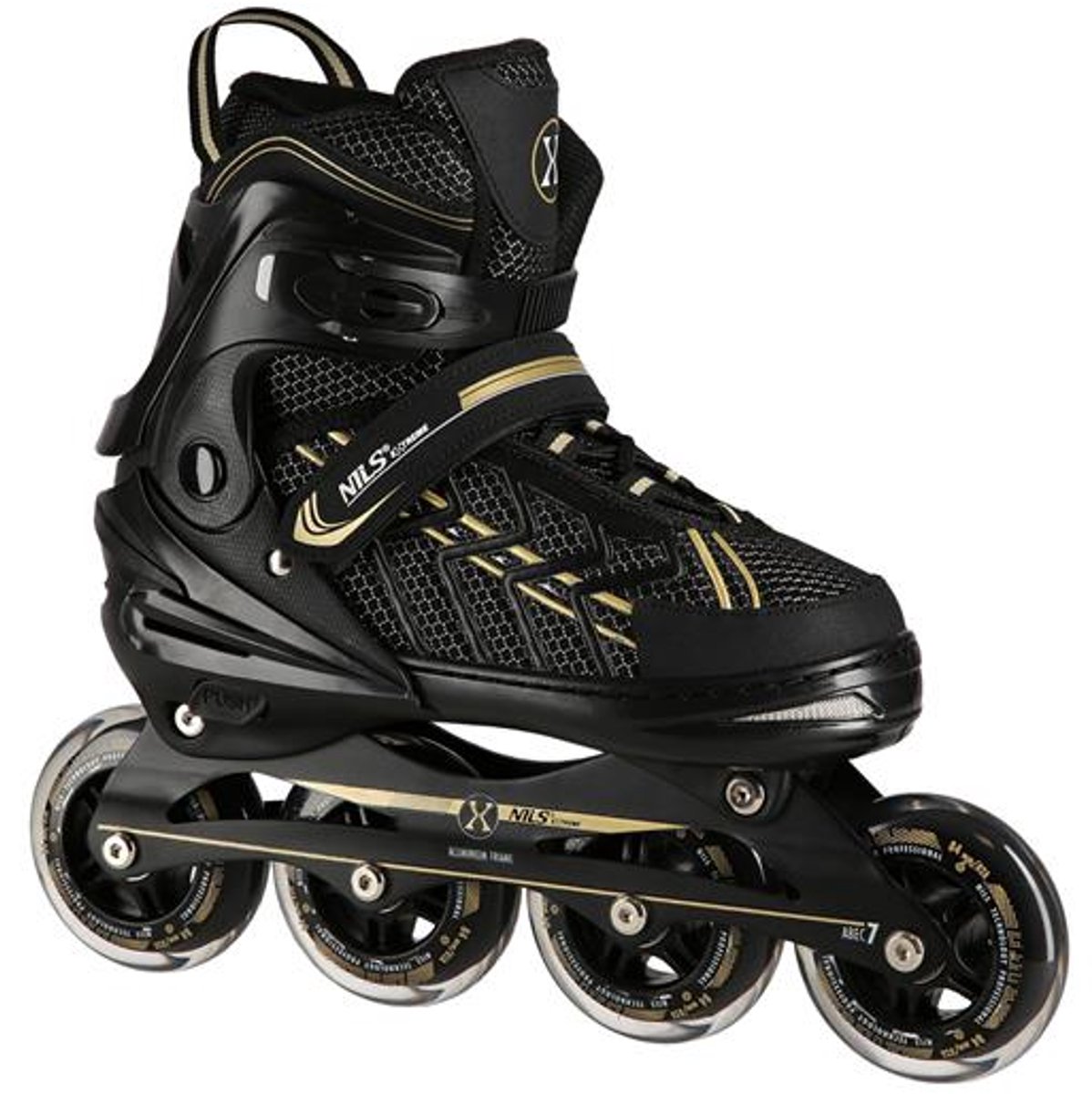 Nils Extreme NA1128 Serie Recreatie Inline Skates Czarno-Złote Zwart