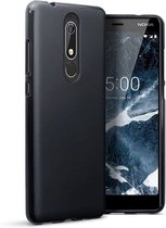 Hoesje voor Nokia 5.1 (2018), gel case, mat zwart