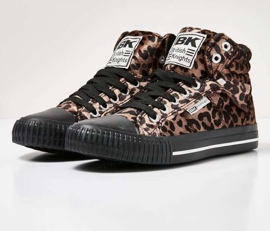 British Knights Meisjes Leopard Sneakers - Zwart - Maat 36 | Bestel nu!