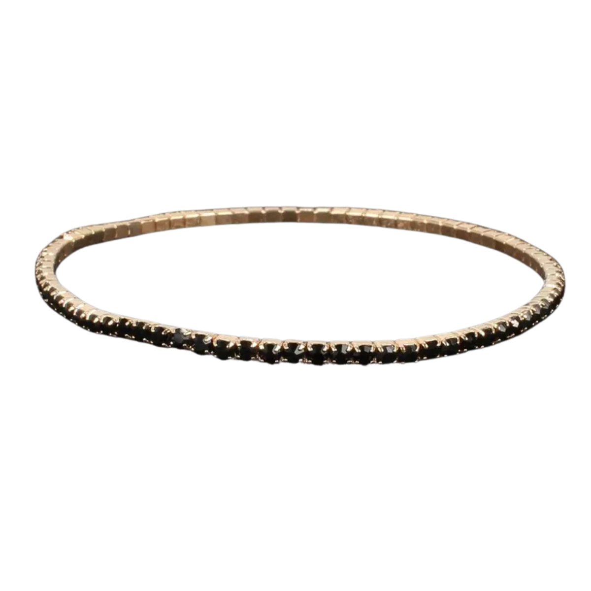 Bovista Armband - Staal - Nep Zilver - Dames - Zwart