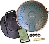 Orakl ® - Tongue Drum Elysium Bosgroen – Inclusief lesboek – Handpan ø 35 cm - Tongue Drum – Handpan Drum – Steel Tongue Drum – Klankschaal - Geluidstherapie