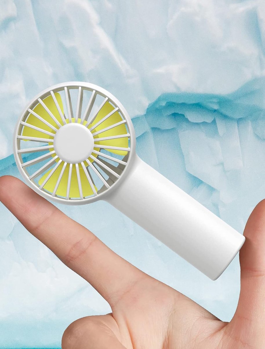 Draagbare Mini Ventilator - Oplaadbare Handventilator met 3 Snelheden en Lange Batterijduur