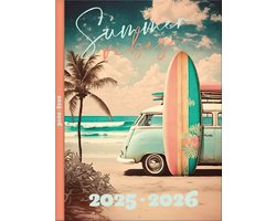 SOHO Agenda Summer Vibes - A5 Formaat - 21x14,5cm - 12 maanden - Juli t/m Juni - 1 week op 2 pagina's - Harde kaft - Met leeslint