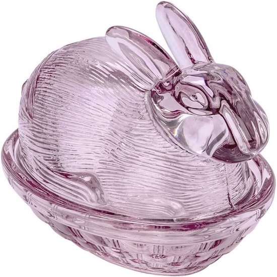 EGLO LIVING Decoratieve schaal voor Pasen Ambalava, decoratieve schaal met paashaas, elegante paasschaal om te decoreren, paasdecoratie van aluminium in zilver, 25 x 16 cm