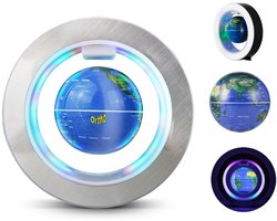 Ortho® - Globe flottant magique - Accessoire de bureau unique - Veilleuse - Eclairage LED - Globe magnétique - Groot modèle