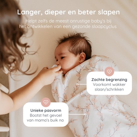 Puckababy Piep Inbakerslaapzakje baby (0-3m) - Blossom - Katoen TOG 0.5 — afbeelding 3
