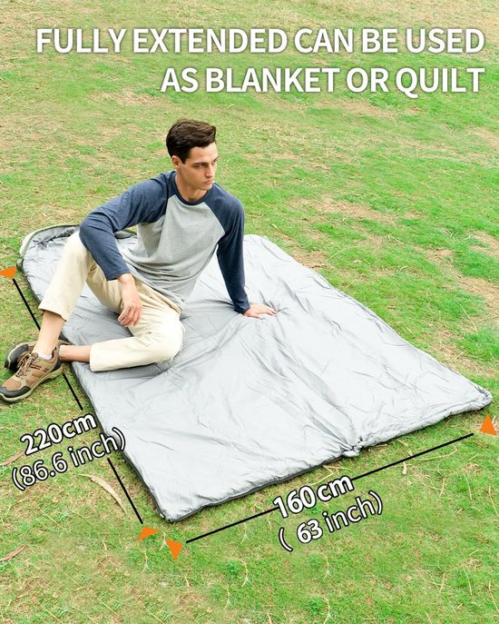 Ultralichte 4-Seizoenen Slaapzak Camping - Compact & Ademend voor Volwassenen en Kinderen van Merkloos — afbeelding 4