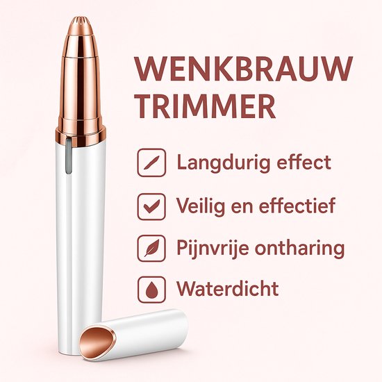Montzys® Wenkbrauw Trimmer - Gezichtsontharing Apparaat Dames - Precisietrimmer - Gezichtshaar Verwijderen Vrouw