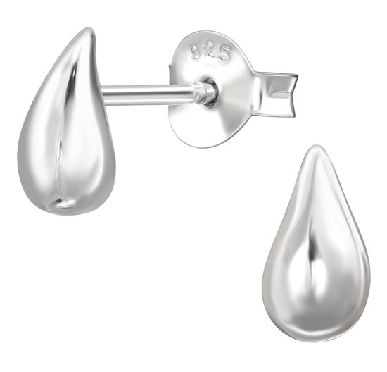 Joy|S - Zilveren druppel oorbellen - 4 x 7.2 mm - sterling zilver 925 - waterdruppel oorknoppen