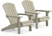 Keter Troy Adirondack Tuinstoel - 2 stuks - 85x80x96,5cm - Salie Groen
