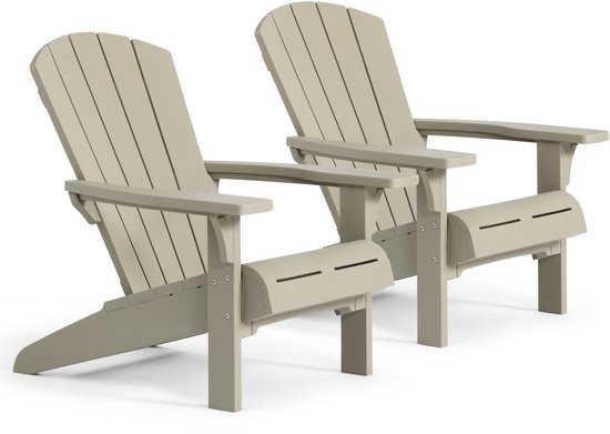Keter Troy Adirondack Tuinstoel - 2 stuks - 81x93x96,5cm - Salie Groen