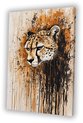 Cheetah, Expressionisme, Bruin, oranje, zwart, wit, beige