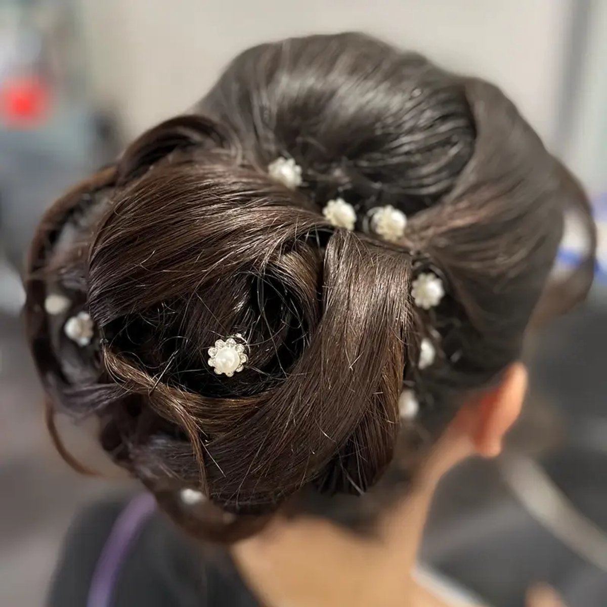 Curlies parel diamant - Bloem Spiraal Haarclip Bruiloft Bruid Haarclip Haaraccessoires 12 stuks