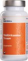 Flesje met 60 Vegacapsules Multivitamine Vrouw van Nutribites, oranje label.
