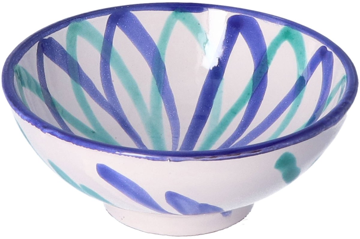 Lenta Living - Ontbijtkom Flor turquoise 15cm - Kommen