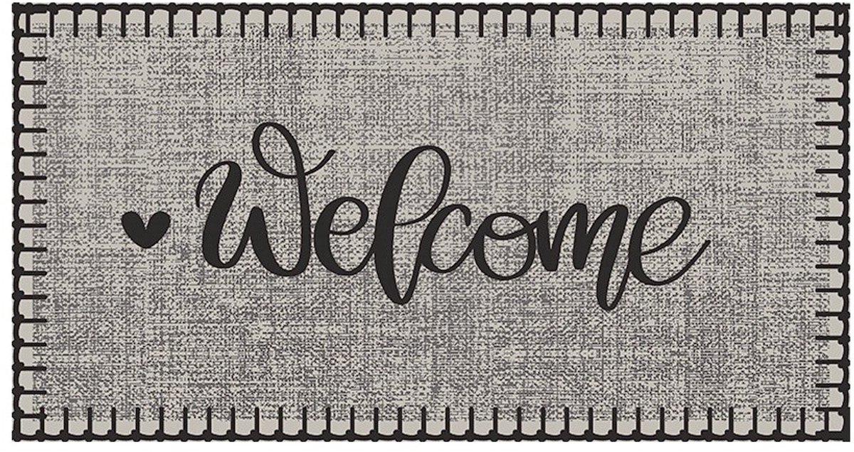 MD-Entree MD Entree - Deurmat - Schoonloopmat - Vision - Warm Welcome - 40 x 80 cm Grijs