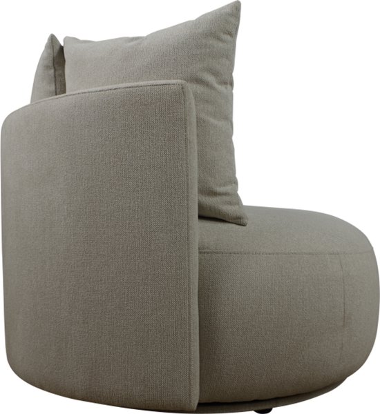Fauteuil pivotant Ravi - Causeuse - Beige - 84×105×103 cm