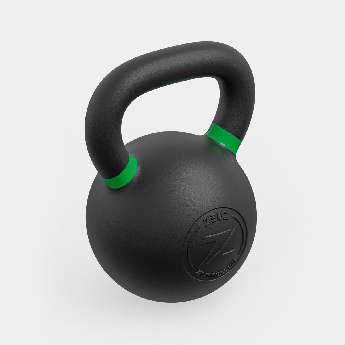 ZEUZ Kettlebell 24 KG – Gewichten voor Fitness & CrossFit - Conditie & Krachttraining – Gietijzer – Groen – foto 3