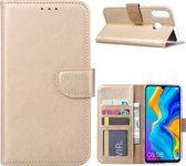 Ntech Huawei P30 Lite / P30 Lite New Edition  portemonnee hoesje / book case - Goud