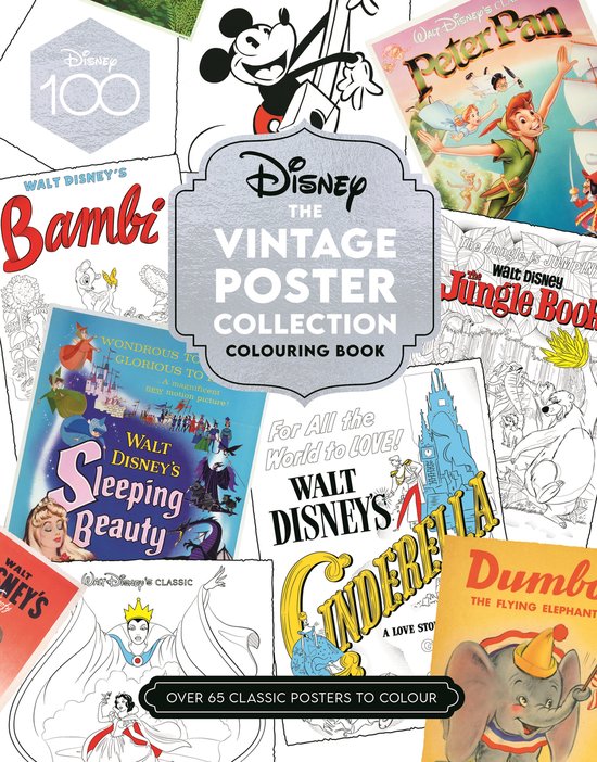Disney The Vintage Poster Collection Colouring Book - cover