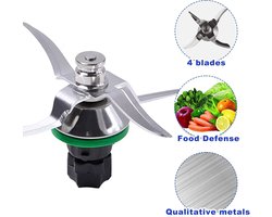 Voor Thermomix TM6-accessoires, Vorwerk TM5 TM6-vervangingsmessen, TM5 TM6-messen, hakken en mixen van voedsel, met reinigingsborstel, zilver