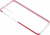 Ntech Hoesje Geschikt Voor Samsung Galaxy A50 Rood &Transparant Anti Shock Back hoesje