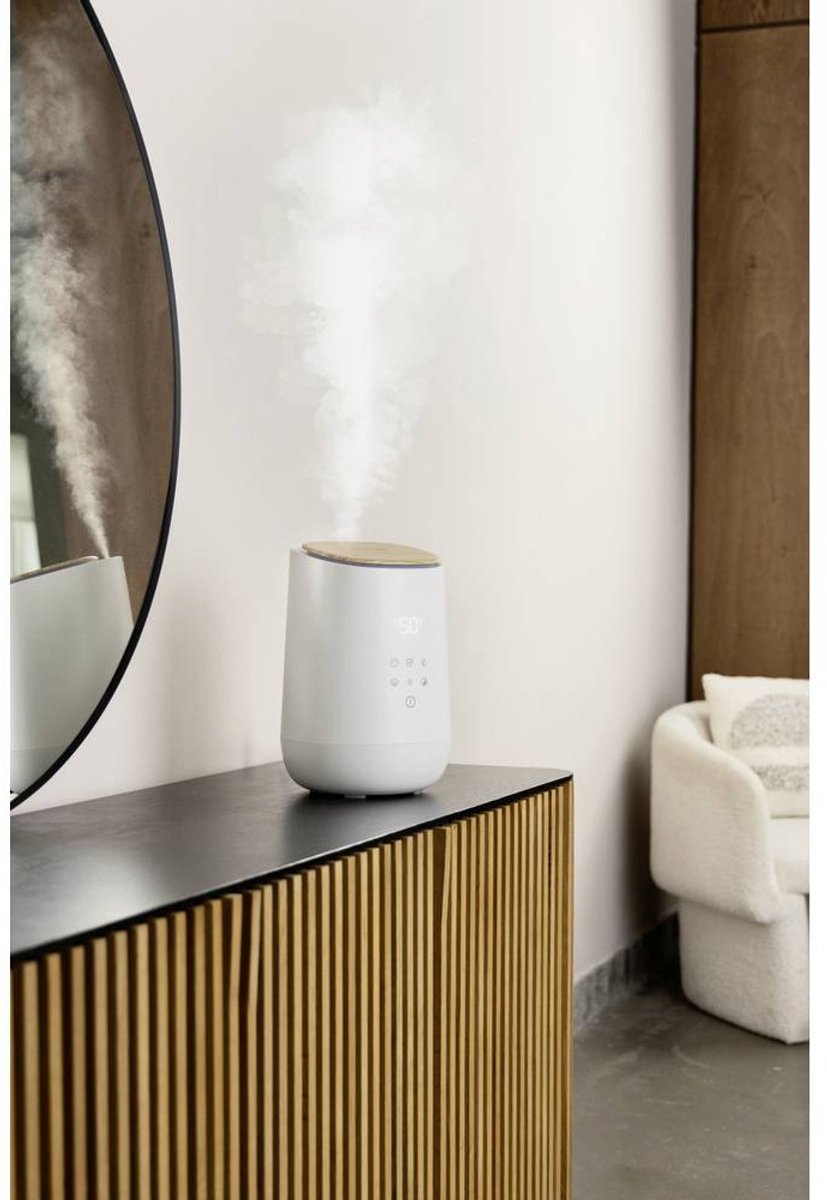 medisana AH 661 Ultrasonic Air Purifier for Bedrooms and Living Rooms, Nebulizer with Aroma Compartment and Dry Air Heating Function, 3.5 Litres