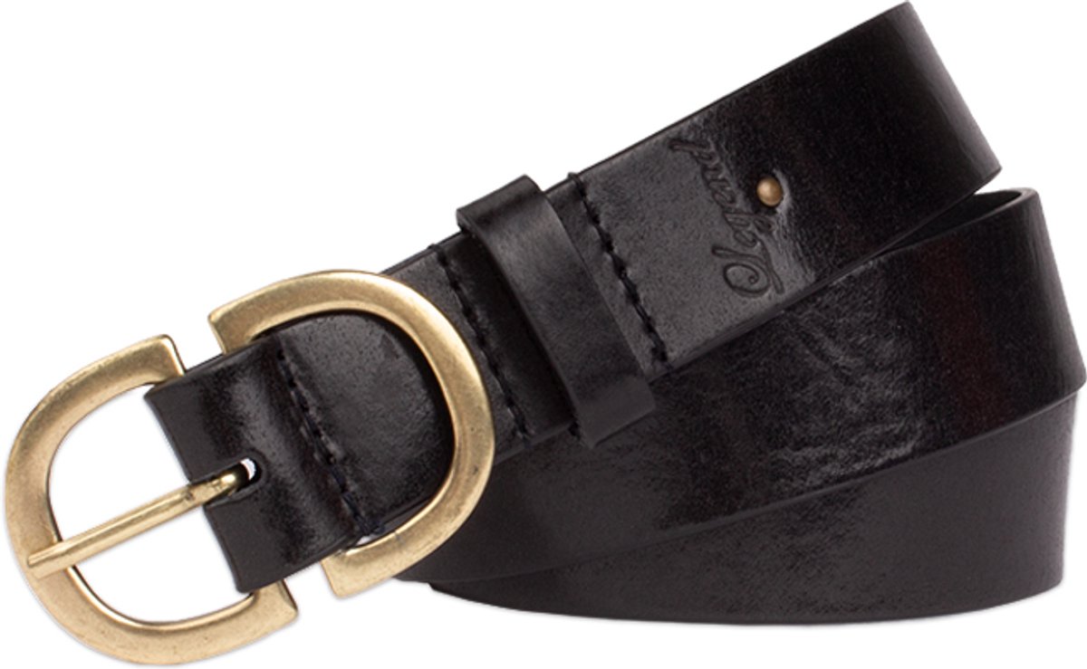 Legend Dames - Leren riem - Zwart - 105cm