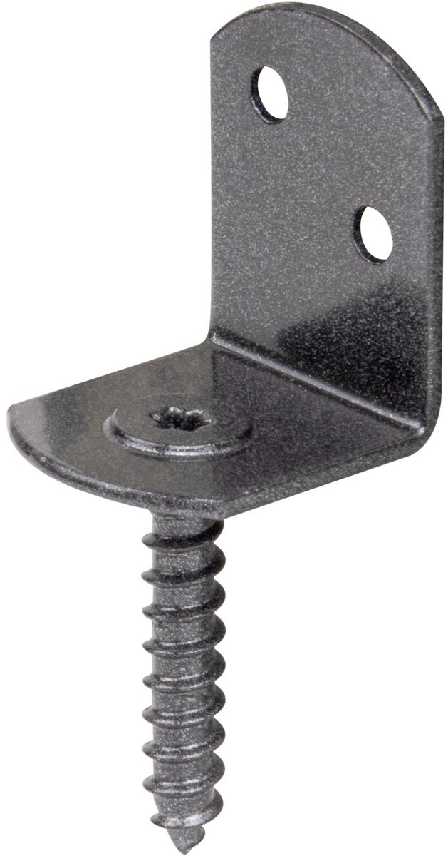 Alberts 822590 DURAVIS® schermhouder, L-vorm, zwart diamant duplex gecoat, afmetingen 83 x 30 x 32 mm, set van 50