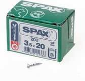 Spax Spaanplaatschroef Verzinkt Torx 3.5 x 20 (200) - 200 stuks