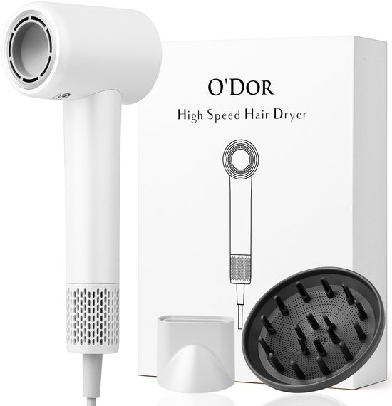 O'dor Ionische Haardroger 1600W met Diffuser - High-Speed - O'dor - €65,95